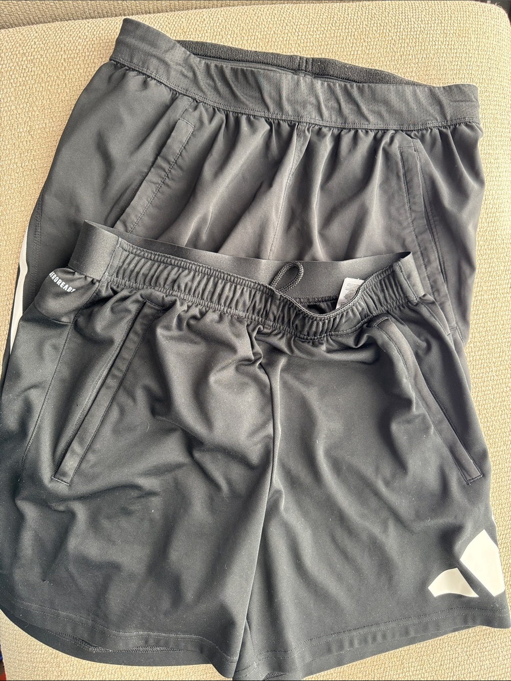 Bundle Sale: adidas Black Athletic Shorts with White Logo Accent
